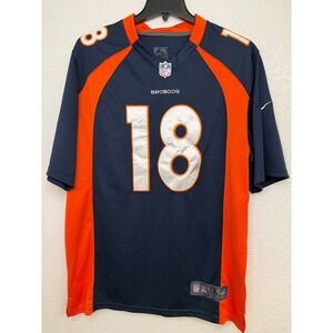 Nike NFL Broncos Peyton Manning 18 Navy Orange Jersey XXL‎
